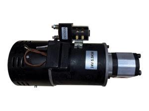 Мотор-насос (минимаслостанция) HY62019 - 5.5 kw 24V / 20А8.2Х110G-R для автовозов LOHR